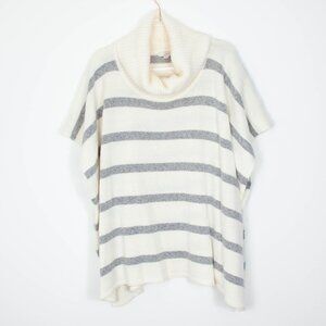 Loft Striped Cowl Neck Oversized Sweater Poncho Womens Size XS/S